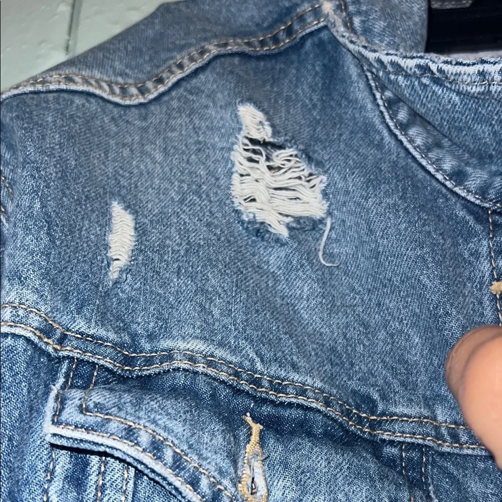 Old Navy Blue Denim Jean Jacket - Women's Casual Button Front